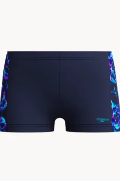 Trunks^Speedo Boys Allover Print Panel Aquashort Peacoat