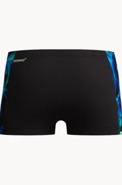 Trunks^Speedo Boys Allover Print Panel Aquashort Black/green