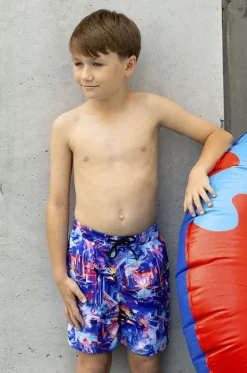 Boardshorts^Salty Ink Boys Arcade Boardshort Blue/orange