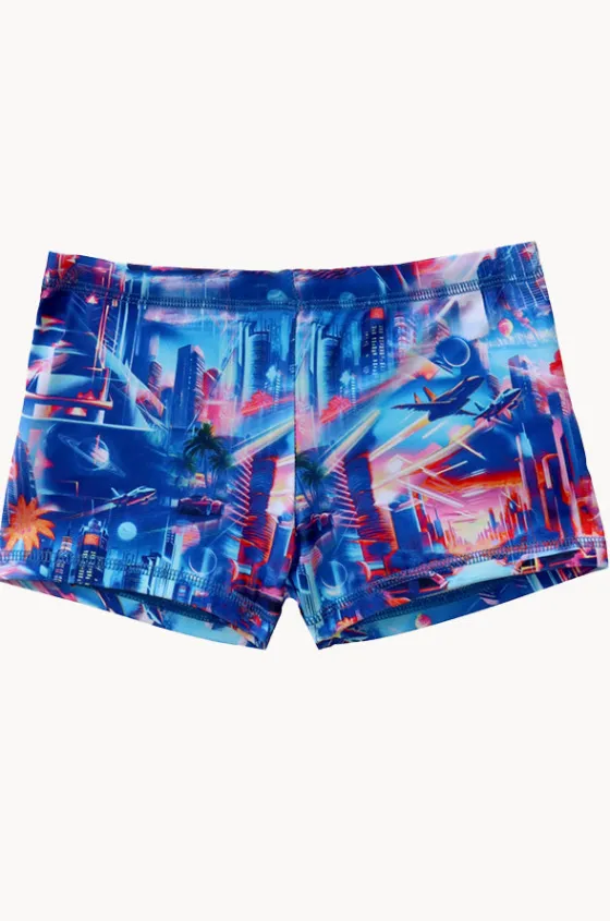 Trunks^Salty Ink Boys Arcade Euroleg Trunk Blue/orange