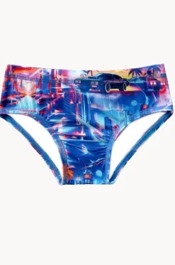 Briefs^Salty Ink Boys Arcade Racer Brief Blue/orange