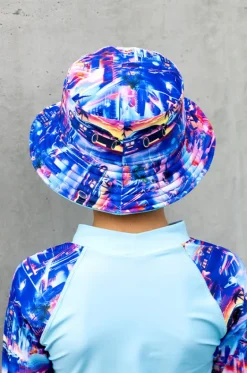 Hats^Salty Ink Boys Arcade Reversible Sunhat Blue/orange