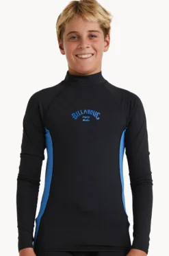 Rashies^Billabong Boys Arch PF Long Sleeve Suntop Black/Blue