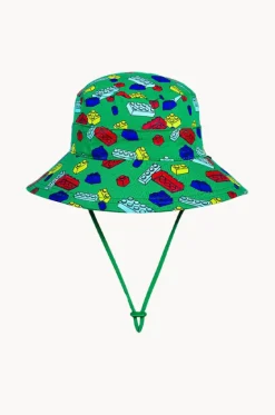 Hats^Bedhead Boys Blocks Classic Bucket Hat Green