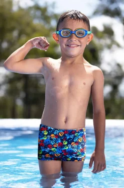 Trunks^Zoggs Boys Bonz Hip Racer Trunk Navy/multi