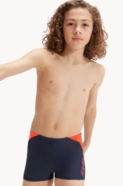Trunks^Speedo Boys Boom Splice Aquashort Navy/Orange