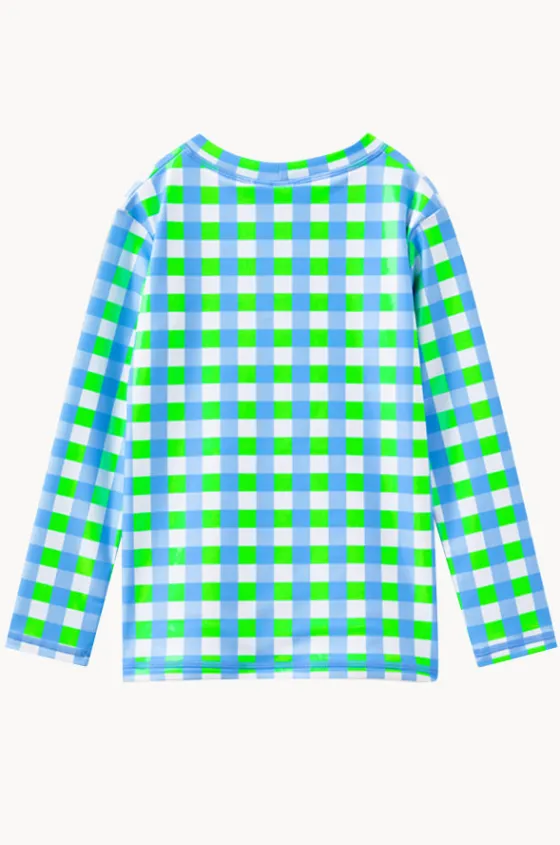 Rashies & Sunsuits|Rashies & Sunsuits^Milky Boys Check Suntop Green/blue