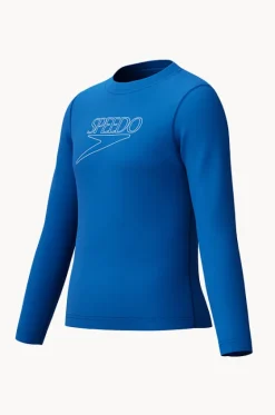 Rashies^Speedo Boys Classic Logo Long Sleeve Suntop Sea