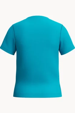 Rashies^Speedo Boys Classic Logo Short Sleeve Suntop Blue