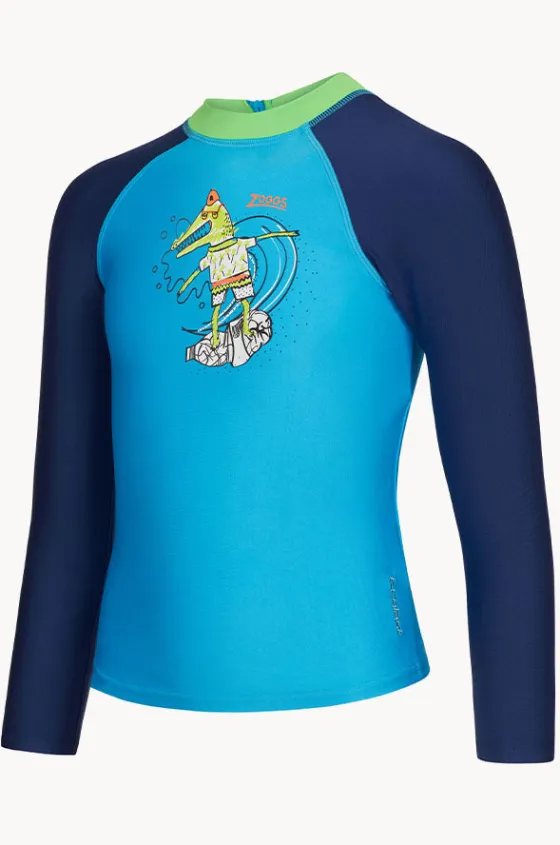 Rashies & Sunsuits^Zoggs Boys Crocodile Long Sleeve Suntop NAVY/BLUE