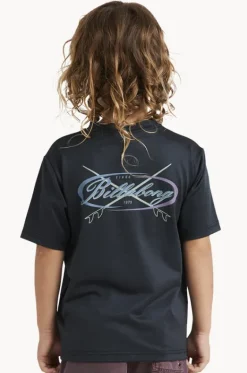 Rashies & Sunsuits^Billabong Boys Cross Board Short Sleeve Suntop BLACK