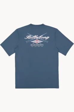 Rashies^Billabong Boys Crossboards Short Sleeve Suntop Teal