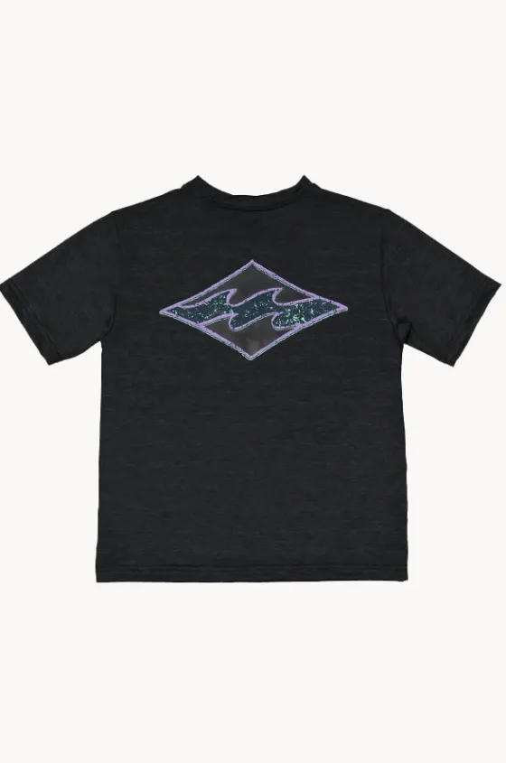 Rashies & Sunsuits^Billabong Boys Diamond Shoreline Short Sleeve Suntop BLACK