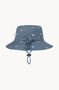 Hats^Toshi Boys Diggers Folk Sunhat Navy