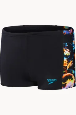 Trunks^Speedo Boys Digital Allover Aquashort Black/multi