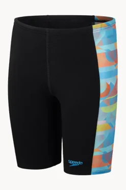 Jammers^Speedo Boys Digital Panel Jammer Black/blue