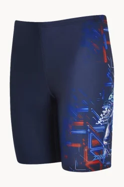 Jammers^Zoggs Boys Dinobot Mid Jammer Navy/Red