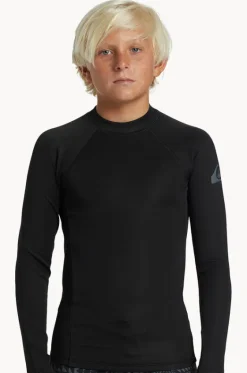 Rashies & Sunsuits^Quiksilver Boys Everyday Heat Long Sleeve Suntop BLACK