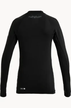 Rashies^Quiksilver Boys Everyday Heat Long Sleeve Suntop BLACK