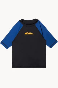 Rashies & Sunsuits^Quiksilver Boys Everyday Short Sleeve Suntop Black/blue