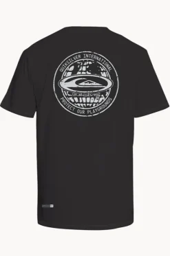 Rashies^Quiksilver Boys Everyday Surf Short Sleeve Suntop Black