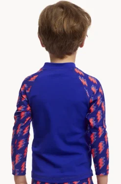 Rashies & Sunsuits^Funky Trunks Boys Flash Zippy Suntop Navy/red