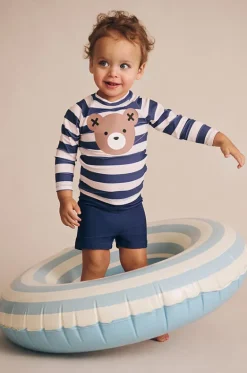Rashies & Sunsuits|Rashies & Sunsuits^Huxbaby Boys Huxbear Suntop Set French navy