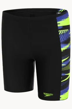 Jammers^Speedo Boys Hyperboom Panel Jammer Black/yellow