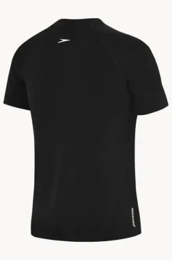 Rashies|Rashies & Sunsuits^Speedo Boys Logo Suntop BLACK