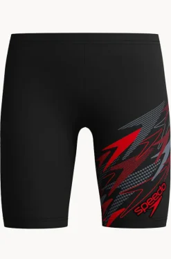Jammers^Speedo Boys Medley Logo Jammer Black/red