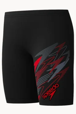 Jammers^Speedo Boys Medley Logo Jammer Black/red