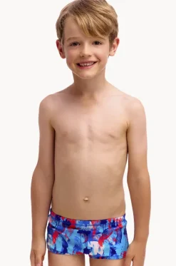 Trunks^Funky Trunks Boys Messy Messy Messy Trunk Blue/red