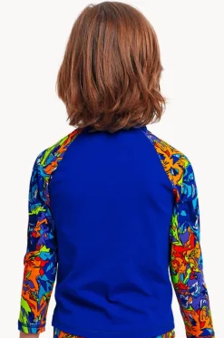 Rashies & Sunsuits^Funky Trunks Boys Mixed Mess Suntop Mixed mess blue