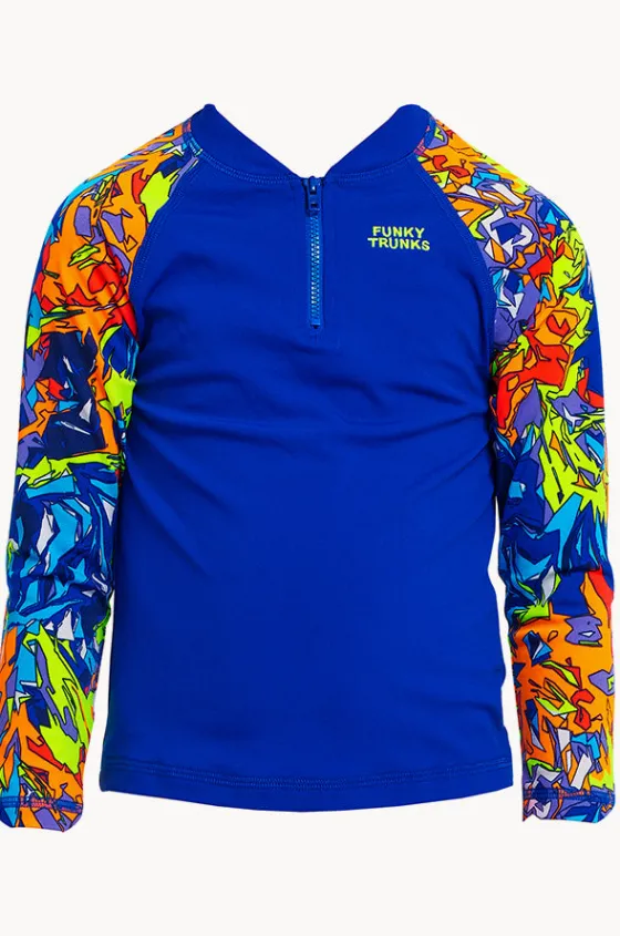 Rashies & Sunsuits^Funky Trunks Boys Mixed Mess Suntop Mixed mess blue