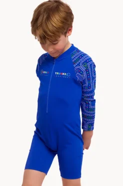 Rashies & Sunsuits|Rashies & Sunsuits^Funky Trunks Boys Much Munchies Sunsuit Blue/multi