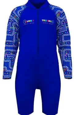 Rashies & Sunsuits|Rashies & Sunsuits^Funky Trunks Boys Much Munchies Sunsuit Blue/multi