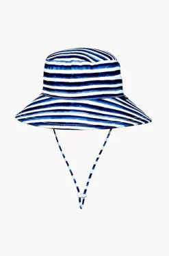 Hats^Bedhead Boys Nicki Classic Bucket Sunhat Navy/White