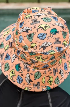 Hats^Bedhead Boys Nippers Classic Bucket Sunhat Orange