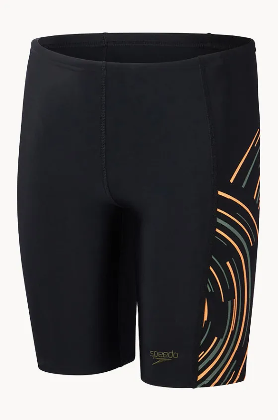 Jammers^Speedo Boys Plastisol Placement Jammer Black/orange