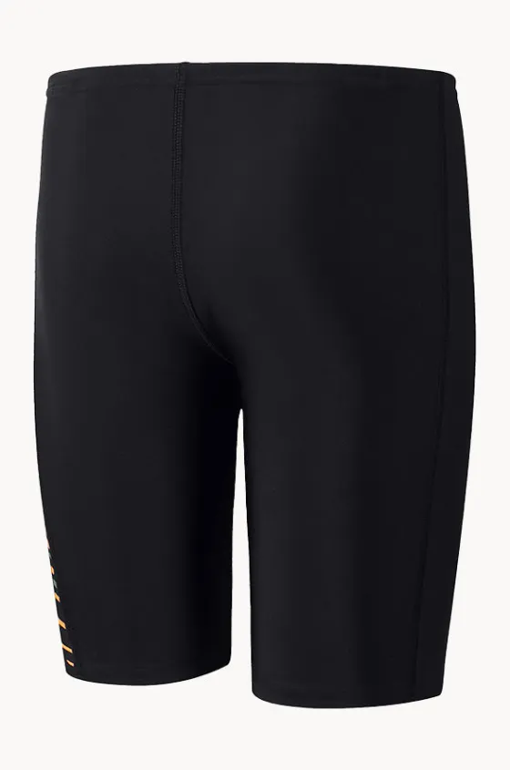 Jammers^Speedo Boys Plastisol Placement Jammer Black/orange