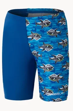 Jammers^Speedo Boys Reef Shark Jammer Blue/yellow