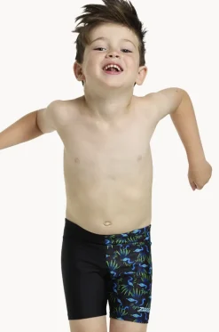 Jammers^Zoggs Boys Reptile Midi Jammer Black/blue