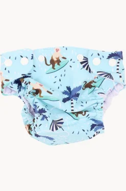 Swim Nappies^Minihaha Boys Riley Aqua Nappy Light blue