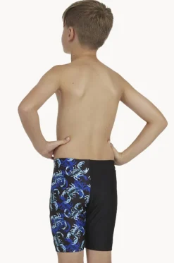 Jammers^Zoggs Boys Scorpio Mid Jammer Black/Blue