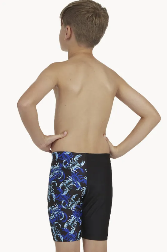 Jammers^Zoggs Boys Scorpio Mid Jammer Black/Blue