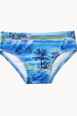 Briefs^Salty Ink Boys Shipwrecked Racer Brief Ocean