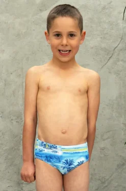 Briefs^Salty Ink Boys Shipwrecked Racer Brief Ocean