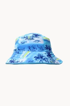 Hats^Salty Ink Boys Shipwrecked Reversible Sunhat Ocean