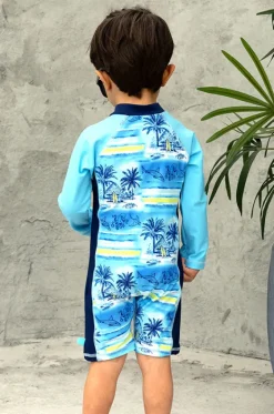 Rashies & Sunsuits|Rashies & Sunsuits^Salty Ink Boys Shipwrecked Sunsuit Ocean