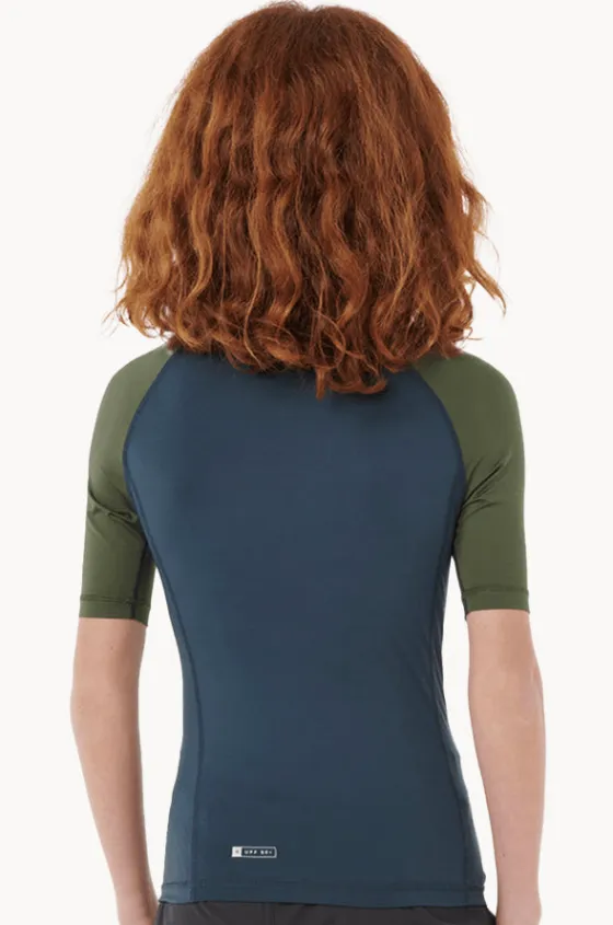Rashies^Rip Curl Boys Shock Short Sleeve Suntop Dark olive